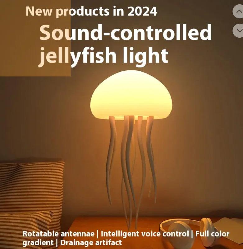 LED Jellyfish Mood Lamp - Smart Bedside Light - Emporium WRJJ