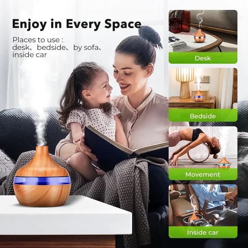 LED Wood Grain Humidifier - Emporium WRJJ