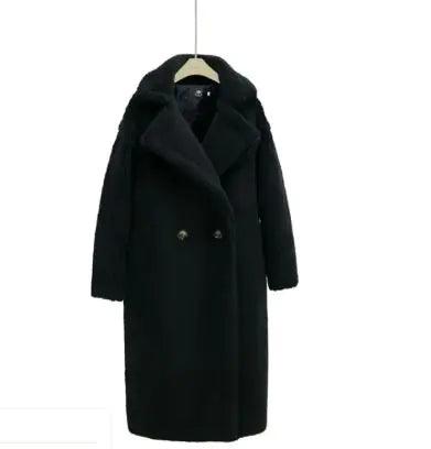 Long Winter Cashmere Lamb Winter Coat - Emporium WRJJ