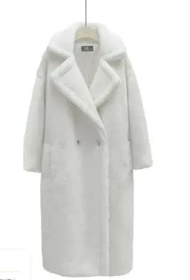 Long Winter Cashmere Lamb Winter Coat - Emporium WRJJ