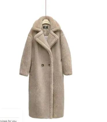 Long Winter Cashmere Lamb Winter Coat - Emporium WRJJ