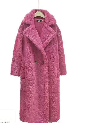 Long Winter Cashmere Lamb Winter Coat - Emporium WRJJ