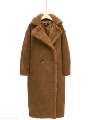 Long Winter Cashmere Lamb Winter Coat - Emporium WRJJ