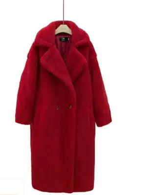 Long Winter Cashmere Lamb Winter Coat - Emporium WRJJ