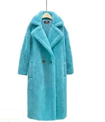 Long Winter Cashmere Lamb Winter Coat - Emporium WRJJ