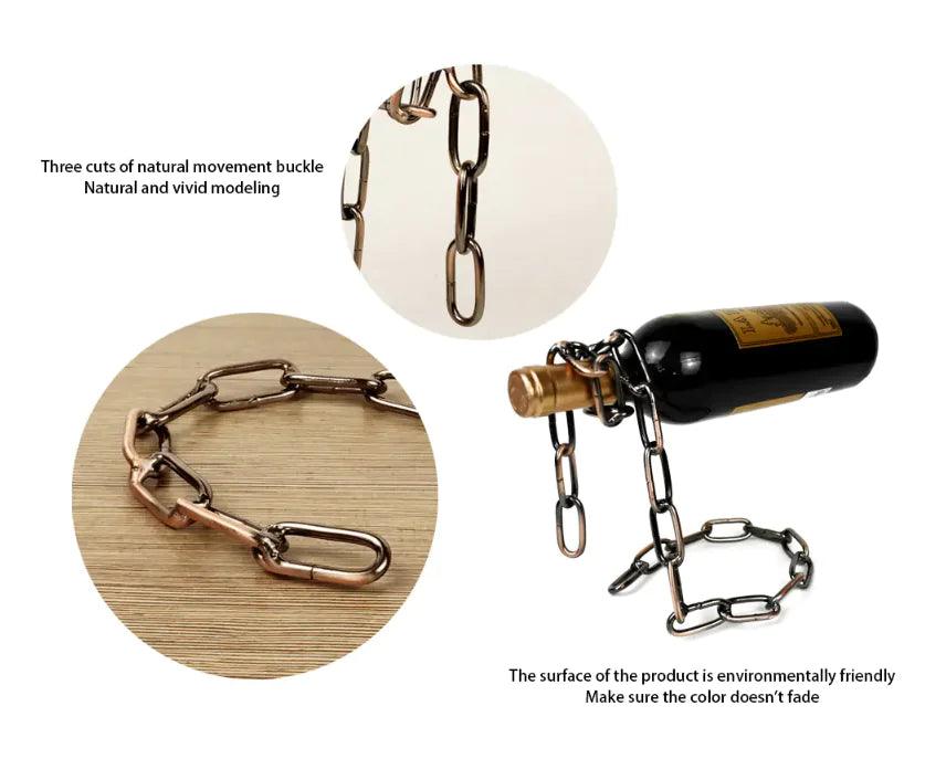 Magic Iron Chain Wine Bottle Holder - Emporium WRJJ