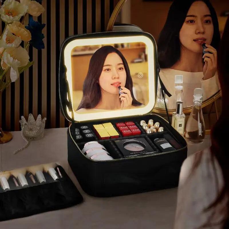 Makeup Bag with Led Mirror - Emporium WRJJ