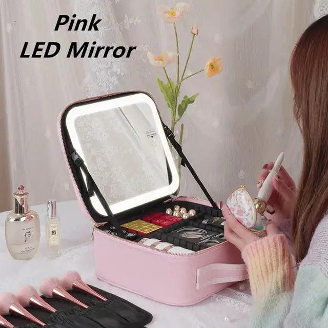 Makeup Bag with Led Mirror - Emporium WRJJ