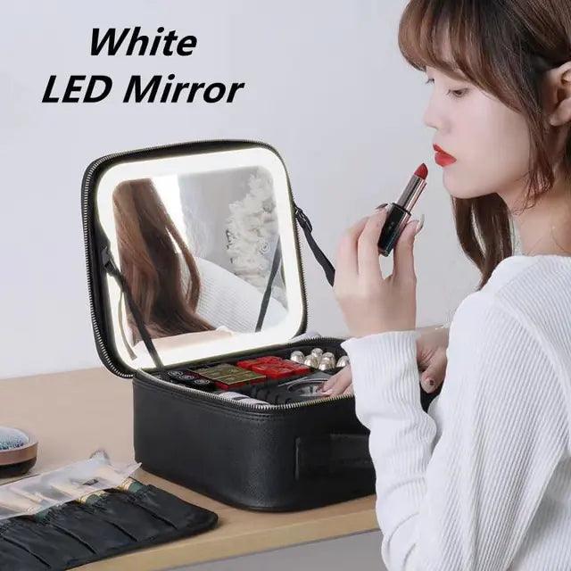 Makeup Bag with Led Mirror - Emporium WRJJ