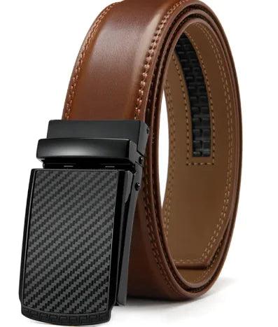 Men's Ratchet Cowhide Leather Belt - Emporium WRJJ