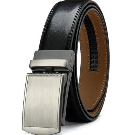 Men's Ratchet Cowhide Leather Belt - Emporium WRJJ