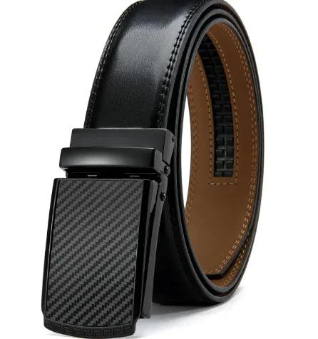 Men's Ratchet Cowhide Leather Belt - Emporium WRJJ