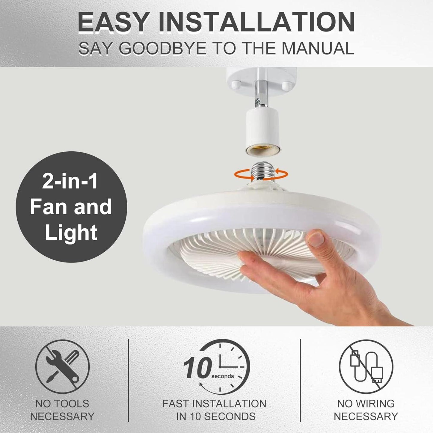 Mini Remote-Controlled Ceiling Fan Lamp - Emporium WRJJ