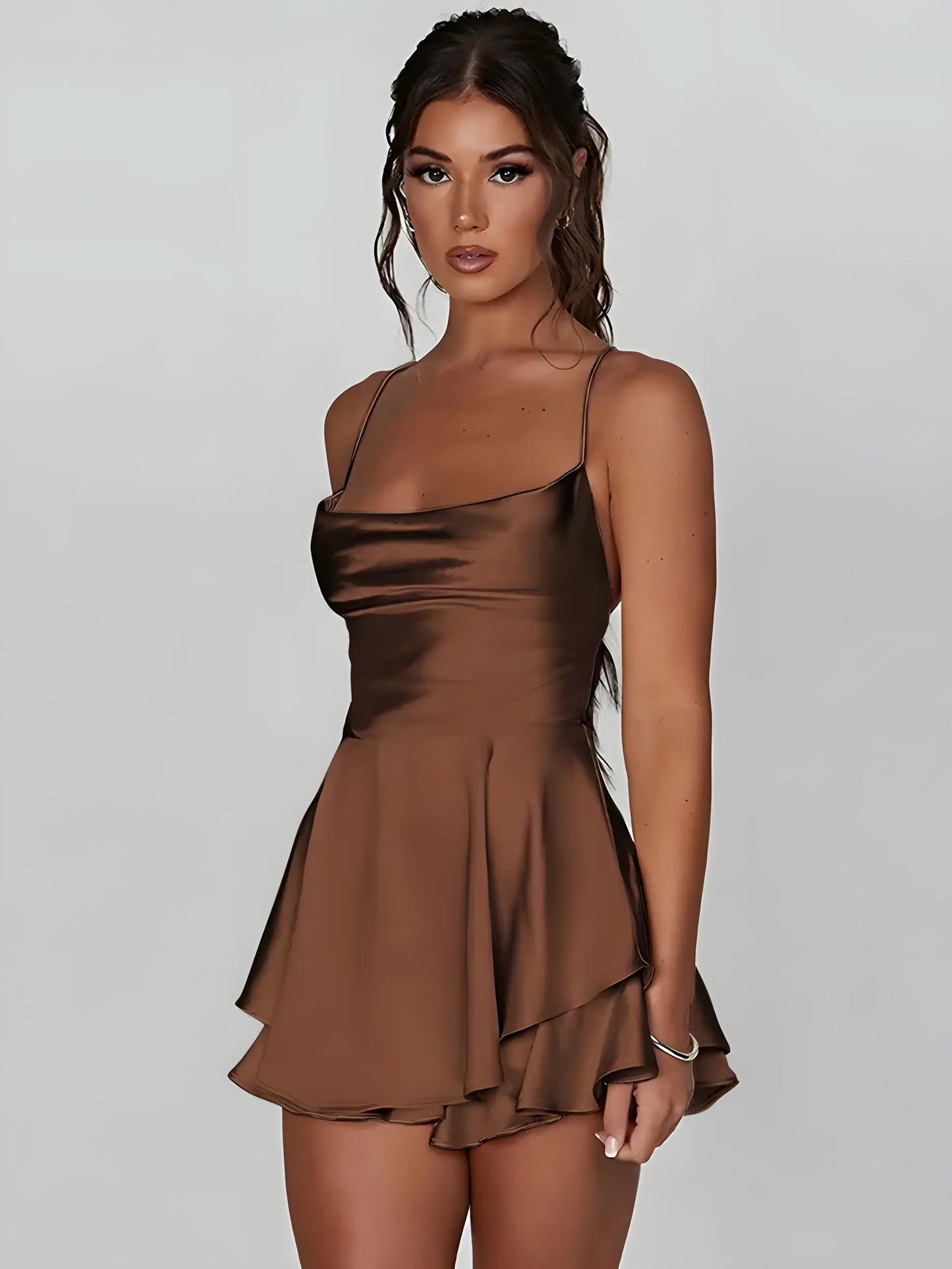 Mini Satin Cami Dress - Emporium WRJJ