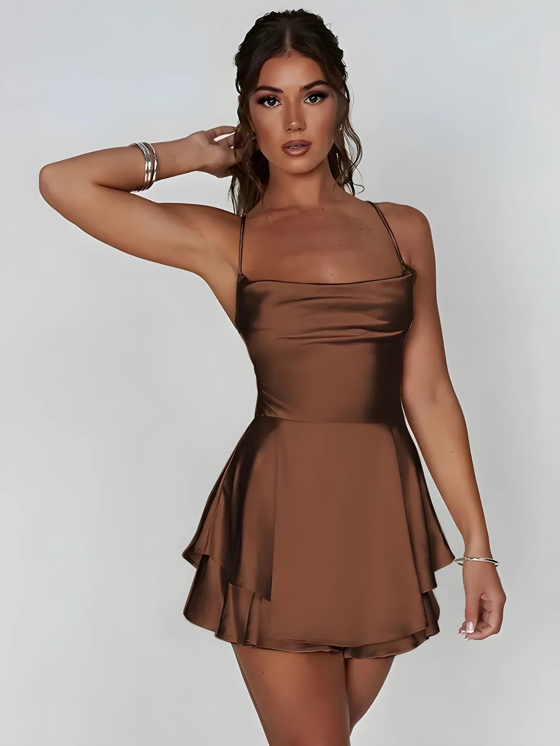 Mini Satin Cami Dress - Emporium WRJJ