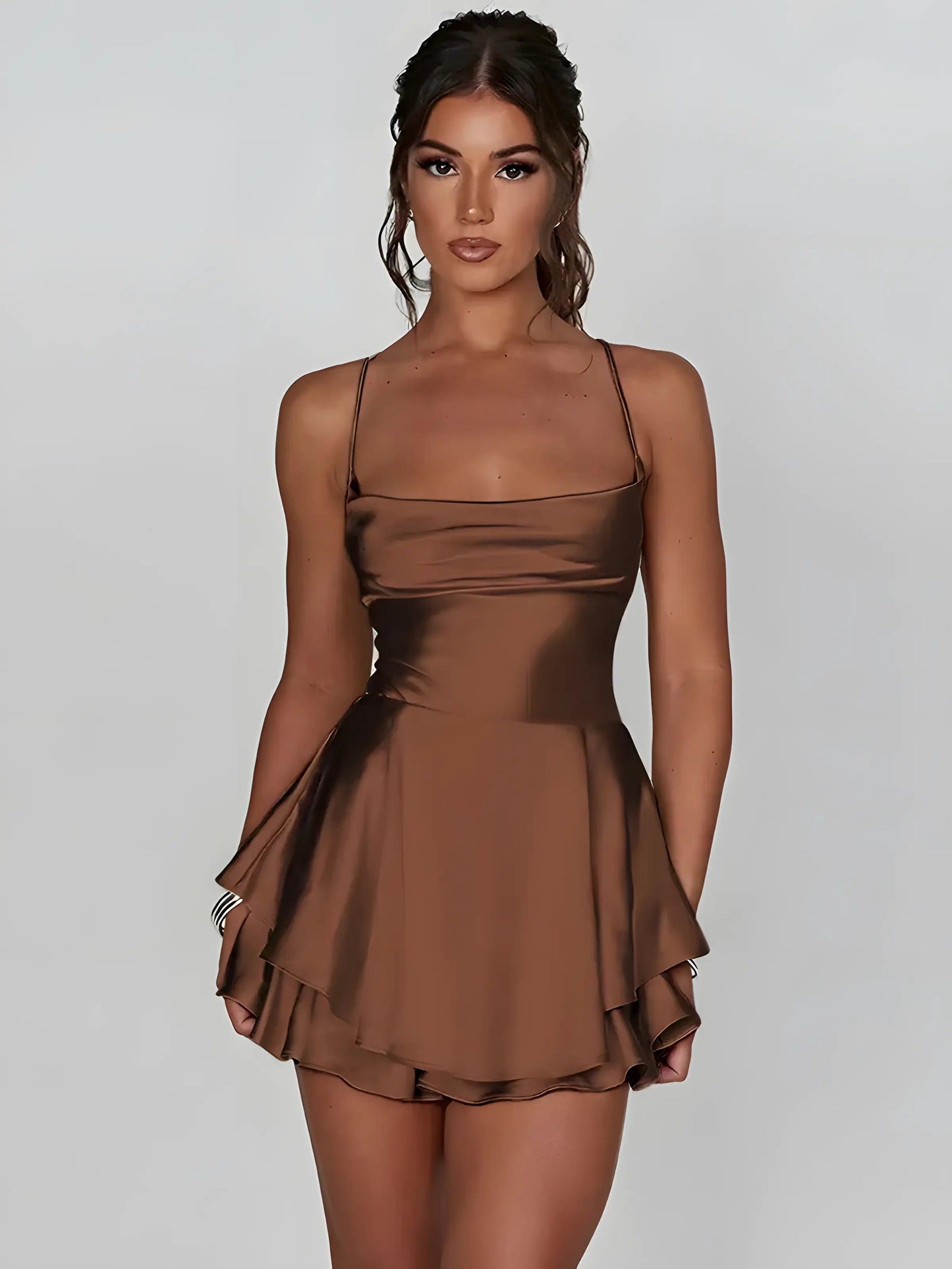 Mini Satin Cami Dress - Emporium WRJJ