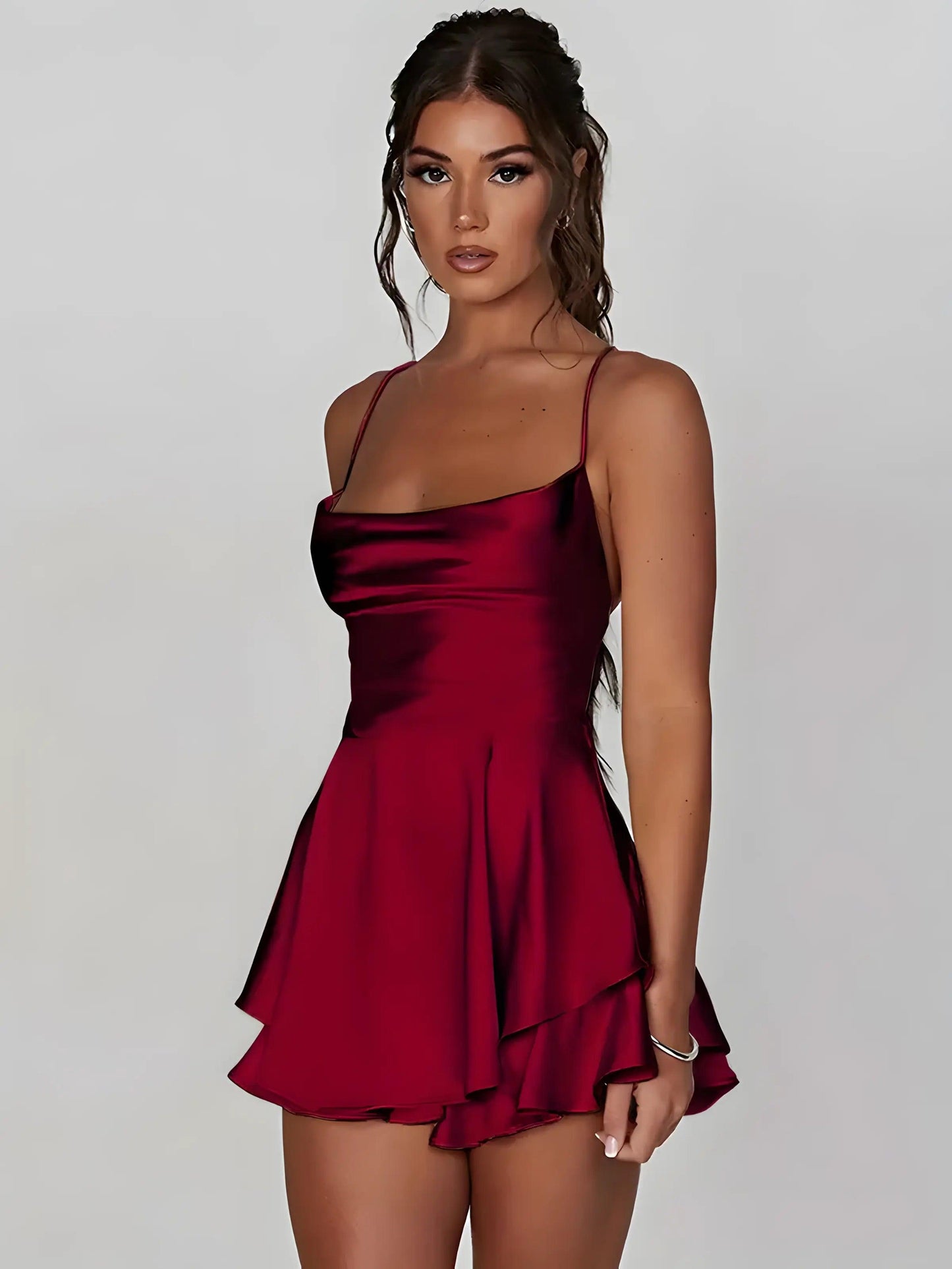 Mini Satin Cami Dress - Emporium WRJJ