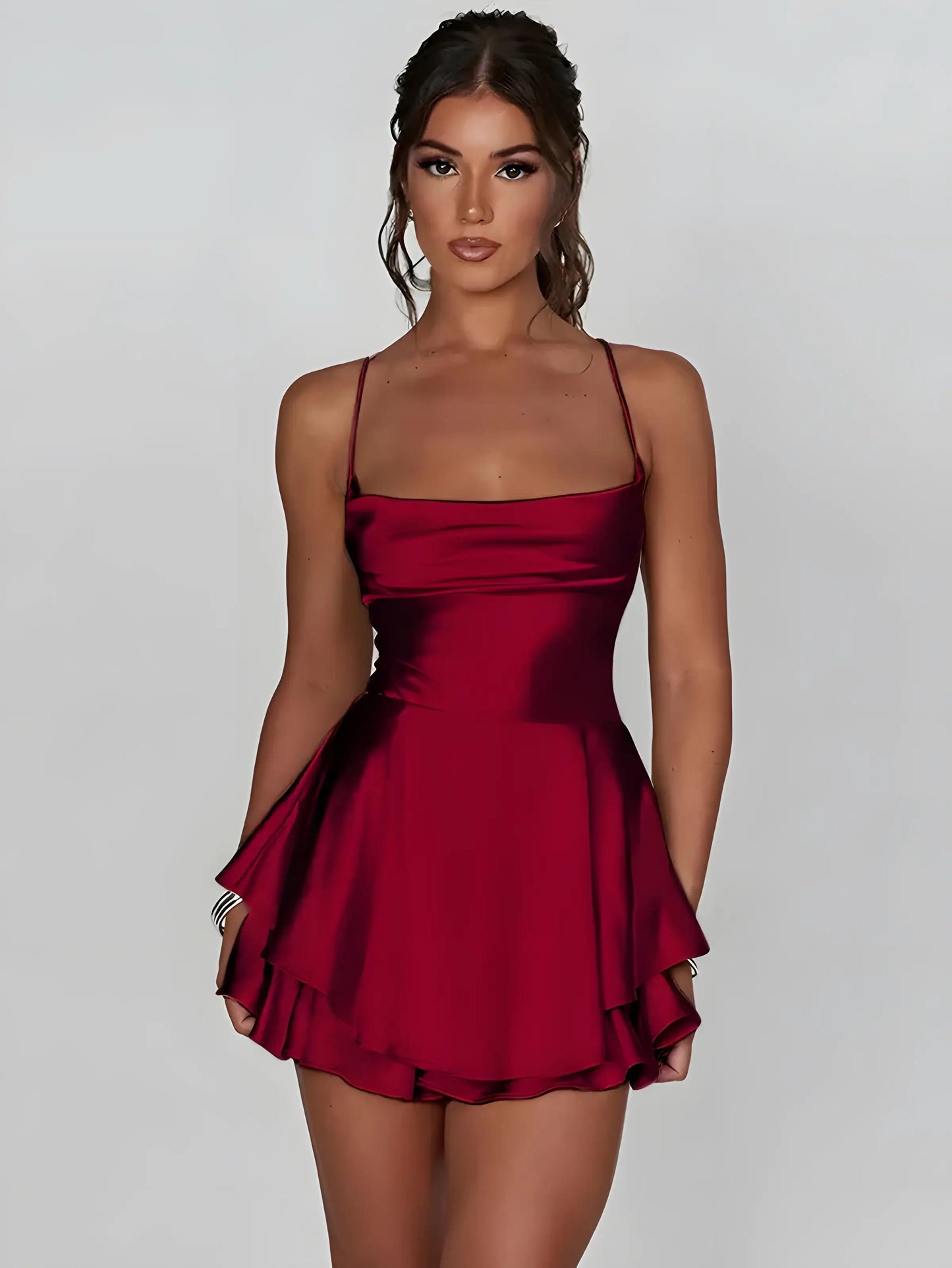 Mini Satin Cami Dress - Emporium WRJJ