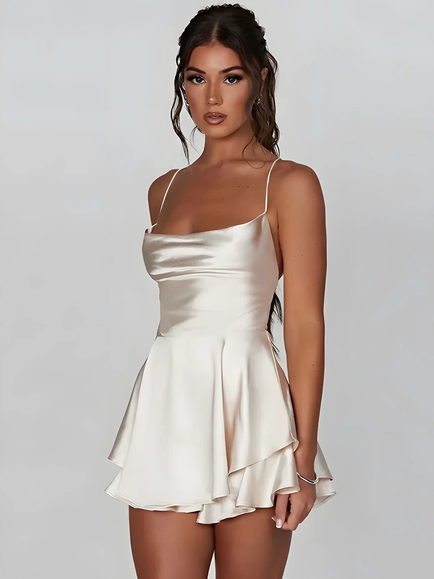 Mini Satin Cami Dress - Emporium WRJJ