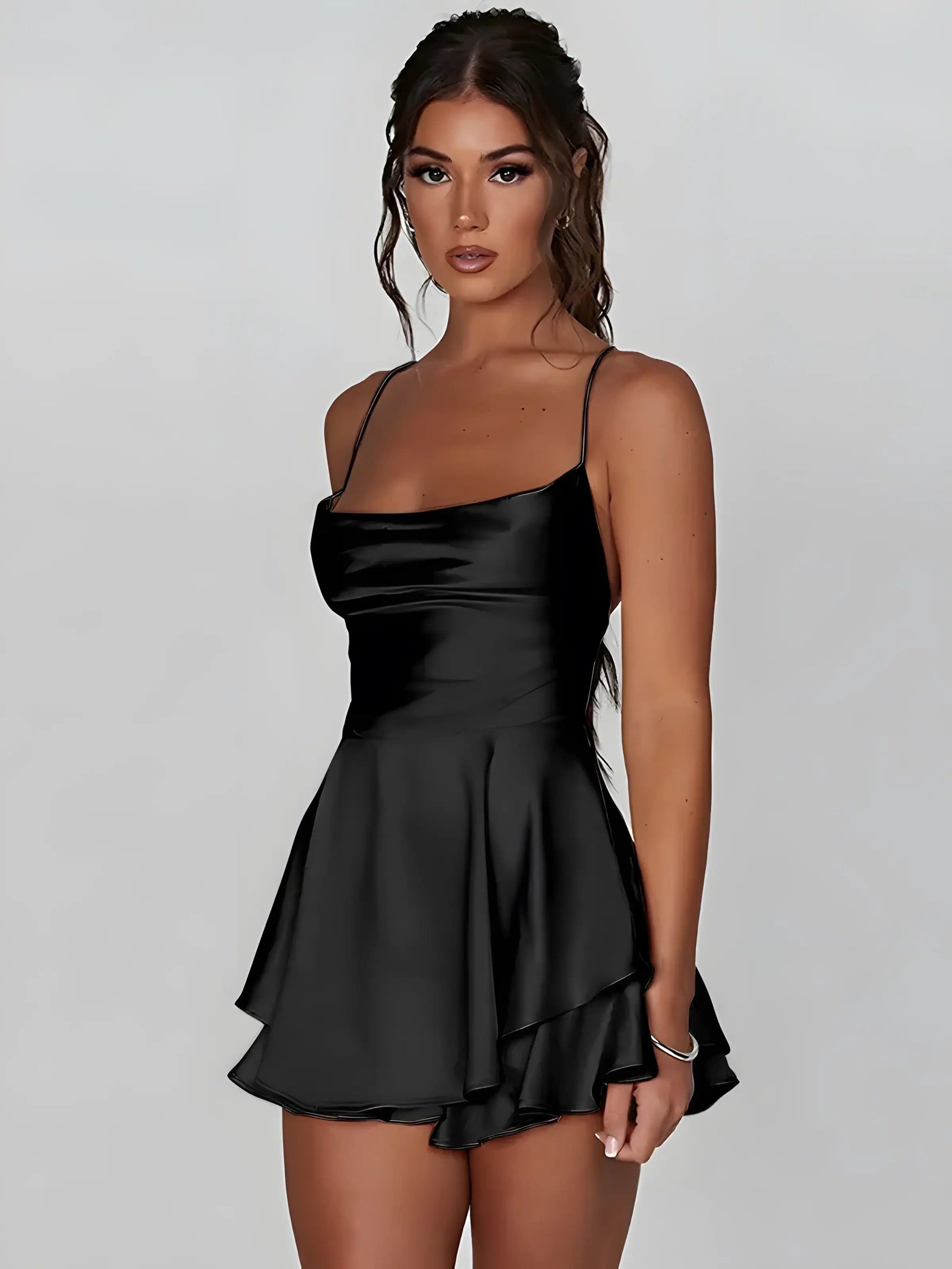 Mini Satin Cami Dress - Emporium WRJJ