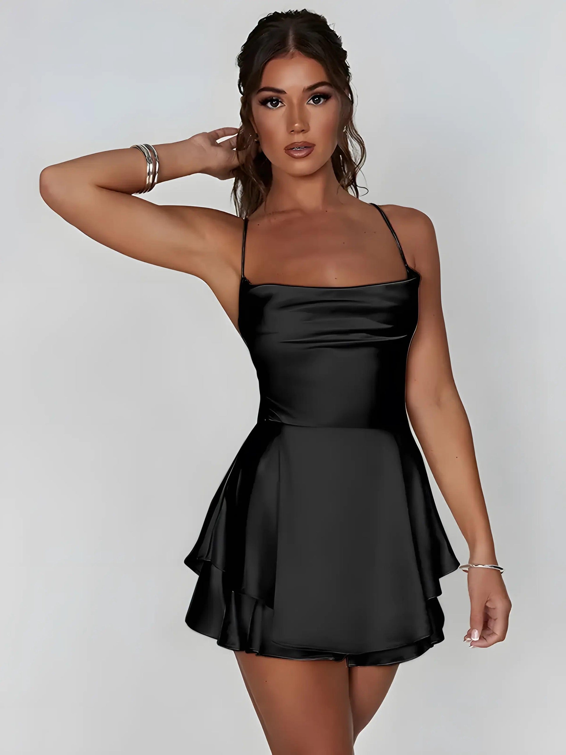 Mini Satin Cami Dress - Emporium WRJJ