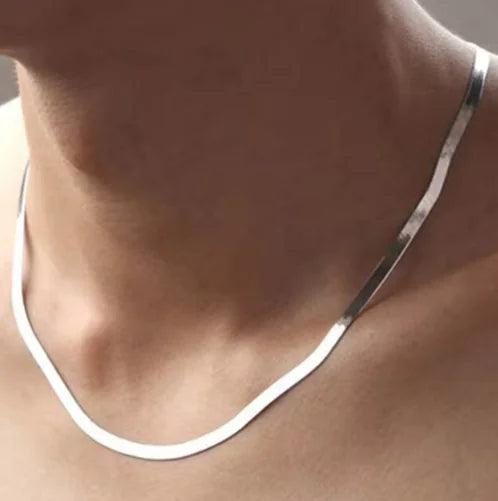 Minimalist Flat Snake Bones Necklace - Emporium WRJJ