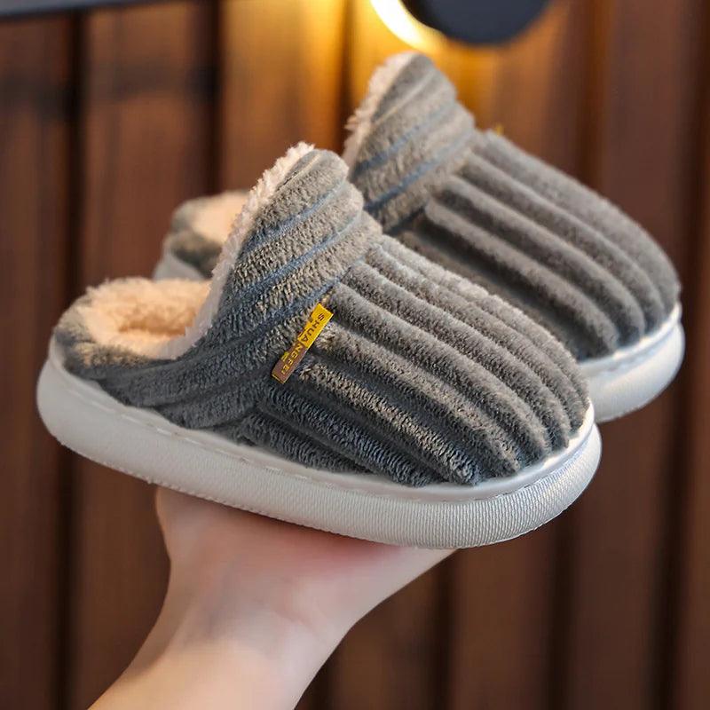 Non-Slip Thick-Soled Warm Cotton Slippers - Emporium WRJJ