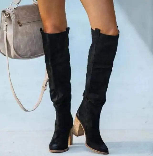 Over The Knee Heel Boots - Emporium WRJJ