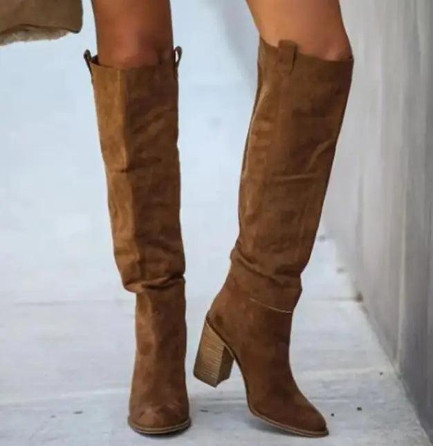 Over The Knee Heel Boots - Emporium WRJJ