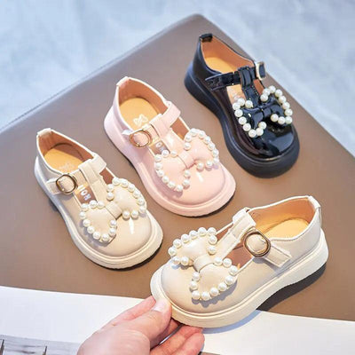 Pearl Bow Princess Shoes - Emporium WRJJ