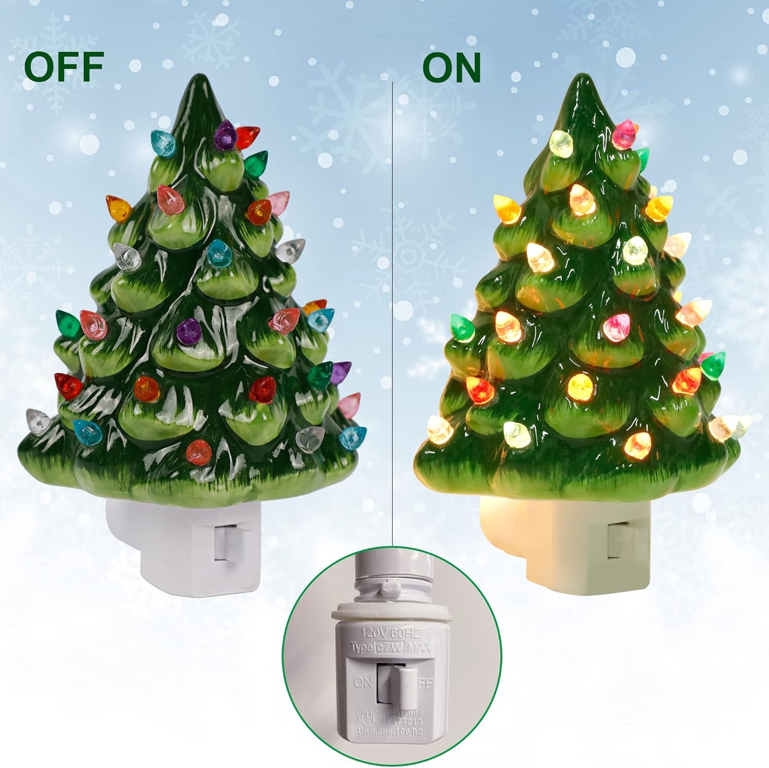 Plug-In Christmas Tree Craft Night Light - Emporium WRJJ