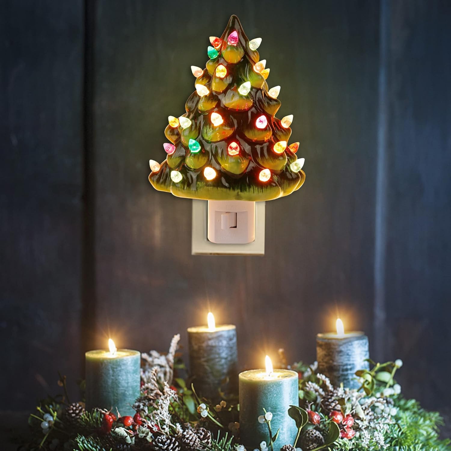 Plug-In Christmas Tree Craft Night Light - Emporium WRJJ