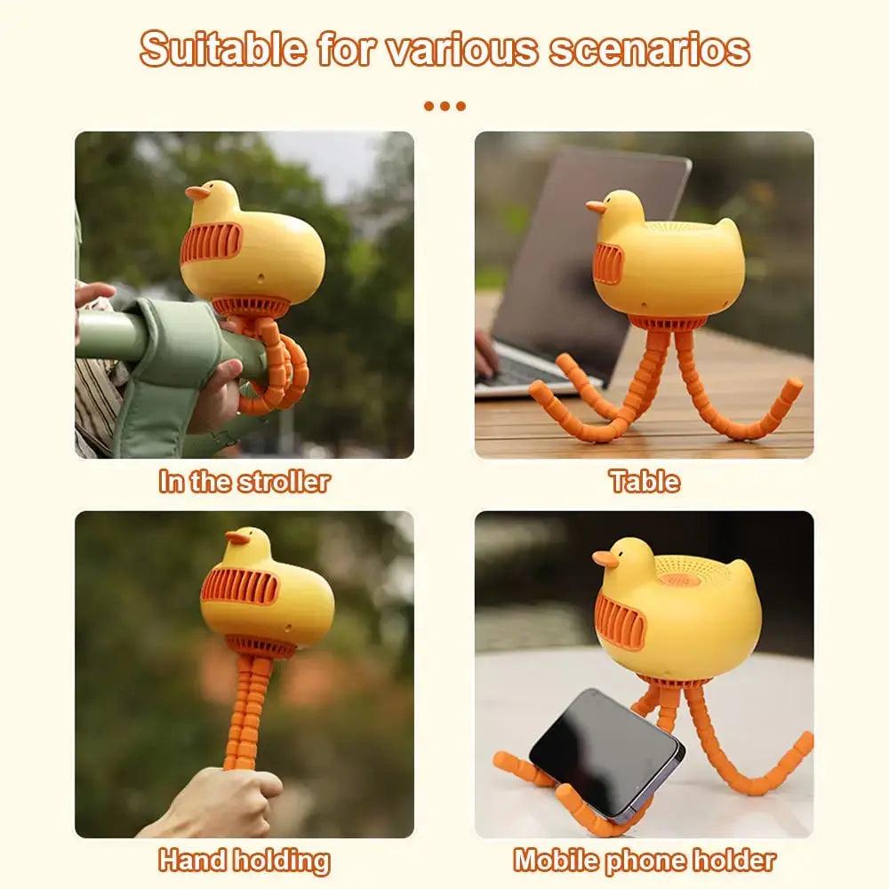 Portable Duck-Shaped Baby Stroller Fan - Emporium WRJJ