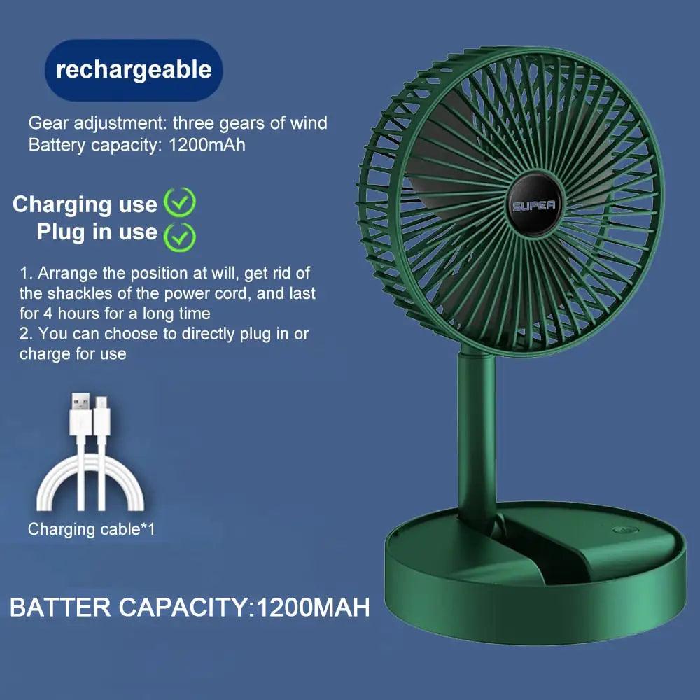 Portable Folding Desk Fan - Emporium WRJJ