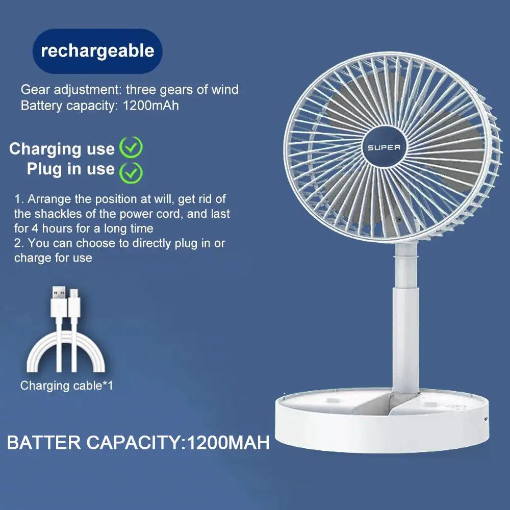 Portable Folding Desk Fan - Emporium WRJJ