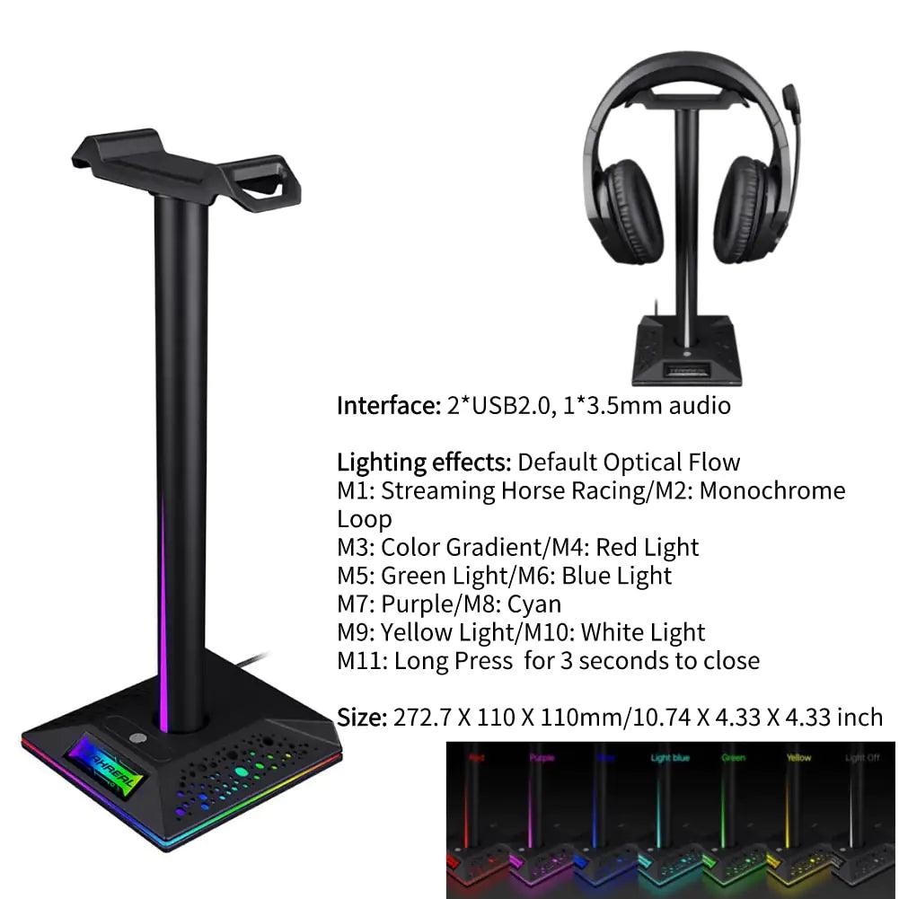 RGB Gaming Headphone Stand - Emporium WRJJ