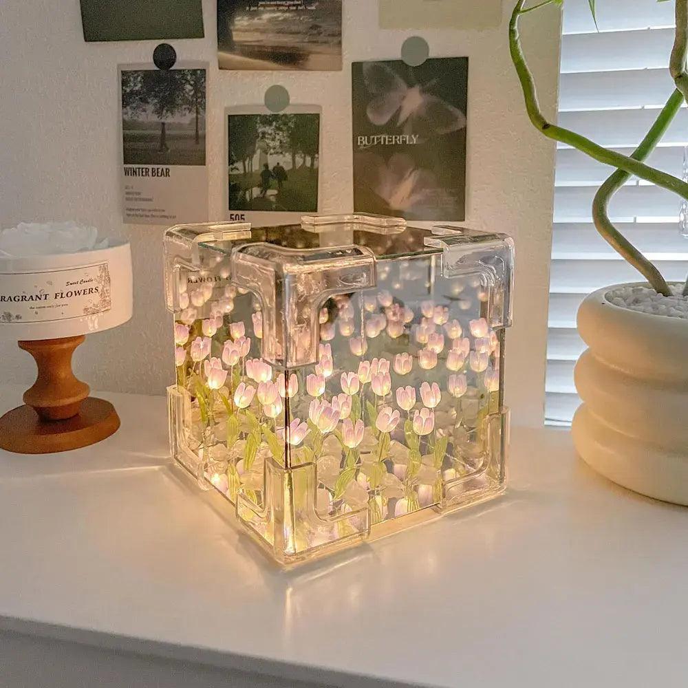 Rubik's Cube Mirror Tulip Nightlight - Emporium WRJJ