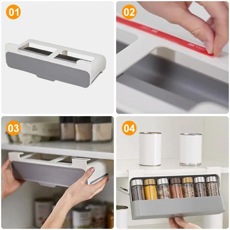 Self-adhesive Spice Organizer Rack - Emporium WRJJ