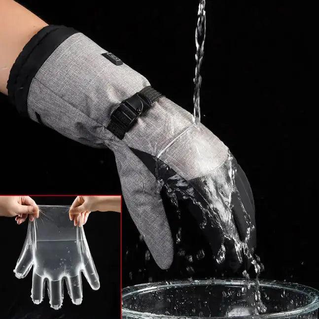 Smart Water Resistant Rechargeable Heated Gloves (Grey) - Emporium WRJJ