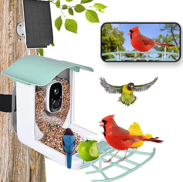 Solar-Powered Waterproof Bird Feeder with Camera - Emporium WRJJ