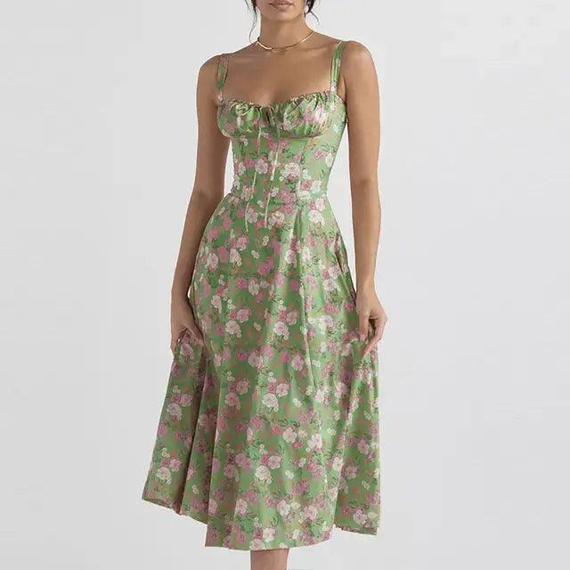 Summer Floral A-line Dress - Emporium WRJJ