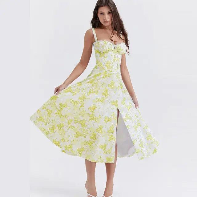 Summer Floral A-line Dress - Emporium WRJJ