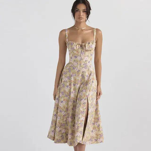 Summer Floral A-line Dress - Emporium WRJJ