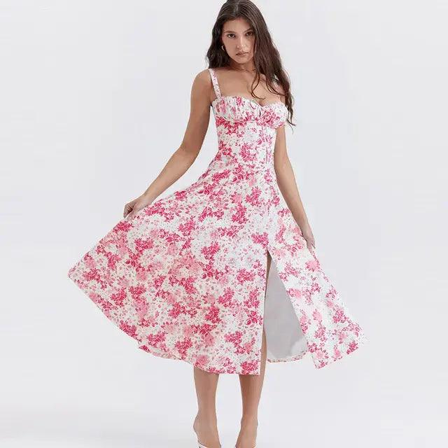 Summer Floral A-line Dress - Emporium WRJJ