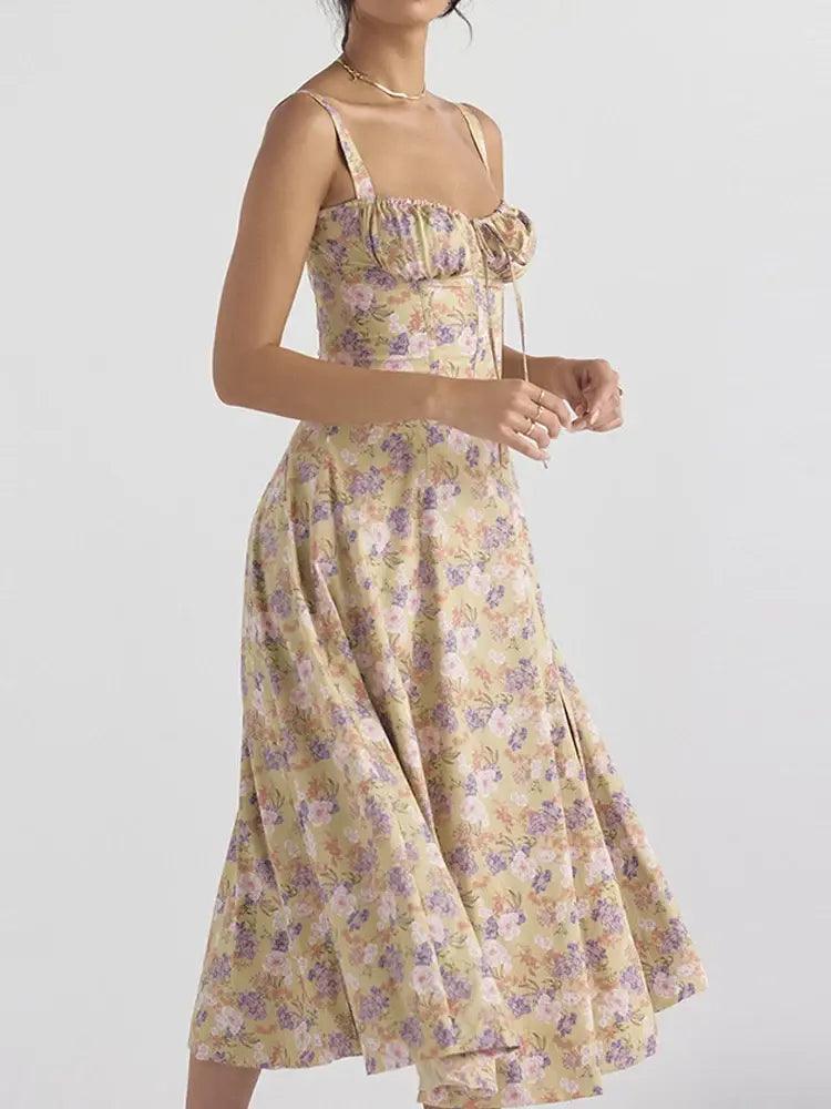 Summer Floral A-line Dress - Emporium WRJJ