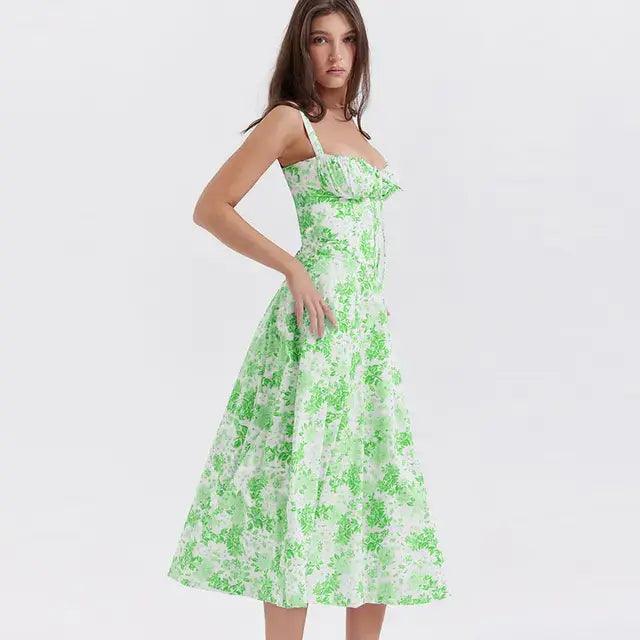 Summer Floral A-line Dress - Emporium WRJJ