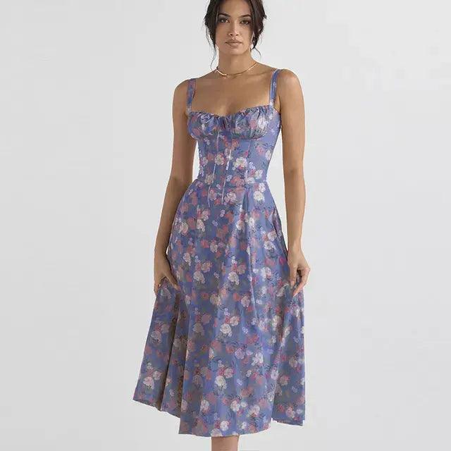 Summer Floral A-line Dress - Emporium WRJJ