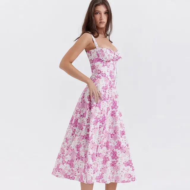 Summer Floral A-line Dress - Emporium WRJJ