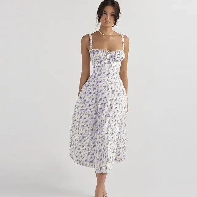 Summer Floral A-line Dress - Emporium WRJJ