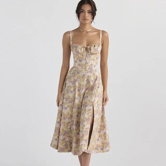 Summer Floral A-line Dress - Emporium WRJJ